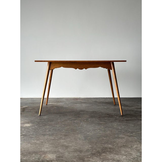 Swiss Alpine Stabelle Oak Dining Set, Mid-Century — Set of 5 For Sale - Image 9 of 18