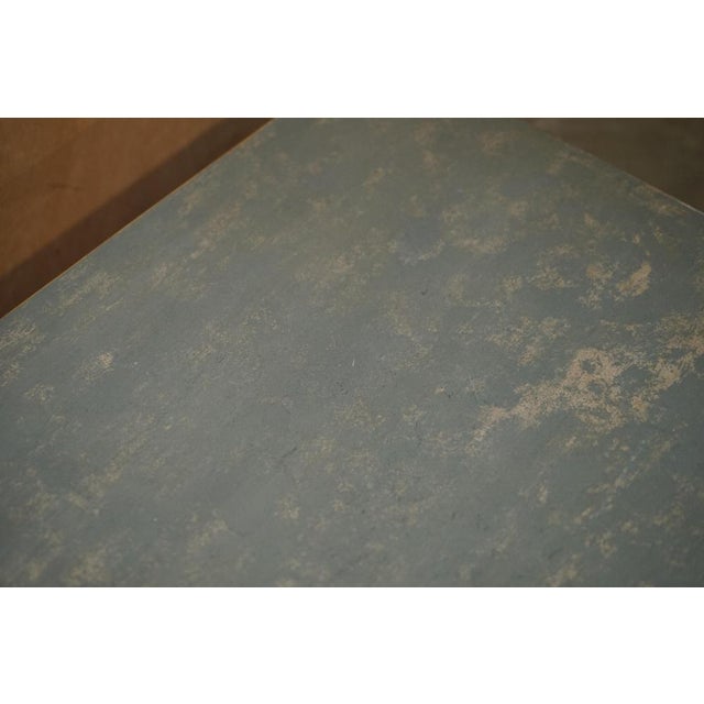 Solid Six Pillar French Country House Coffee Table in Original Paint For Sale - Image 15 of 18