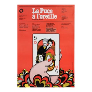1981 Canadian Theatre Poster, La Puce À l'Oreille - Richard Saint-Germain For Sale