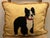 Textile 1940's Stumpwork Needlework of a Boston Terrier Fashioned as a Pillow For Sale - Image 7 of 10