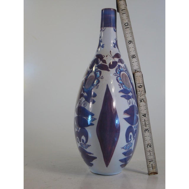 Mid-Century Modern Mid 20th Century Vase Danish Modern Faience Royal Copenhagen Kari Christensen 170-2740 Mint For Sale - Image 3 of 9