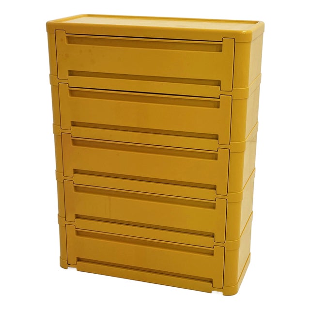 Red Model 4964 Chest of Drawers by Olaf von Bohr for Kartell, 1970s For Sale