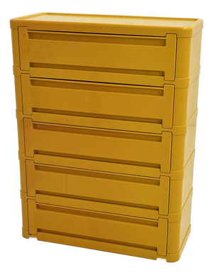 Red Model 4964 Chest of Drawers by Olaf von Bohr for Kartell, 1970s