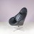 Swivel Easy Chair on Chrome Crossbase with Black Skai Seat by Rudolf Wolf for Rohé, Netherlands, 1960s For Sale - Image 3 of 12
