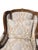 Rene Cazares Late 20th Century French Provincial Louis XV Style Carved Wingback Bergère Chair in Damask For Sale - Image 4 of 12
