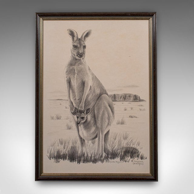 1980s Vintage Wildlife Picture Trio, Australian Interest, Framed Prints, Animal Art For Sale - Image 5 of 12