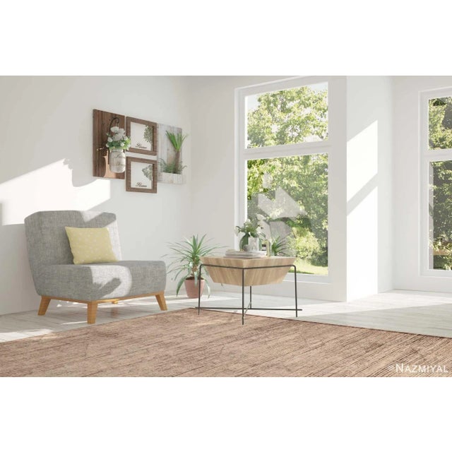 Decorative Calming Light Cream Color Solid Abstract Minimalist Design Modern Room Size Area Rug, Country Of Origin:...