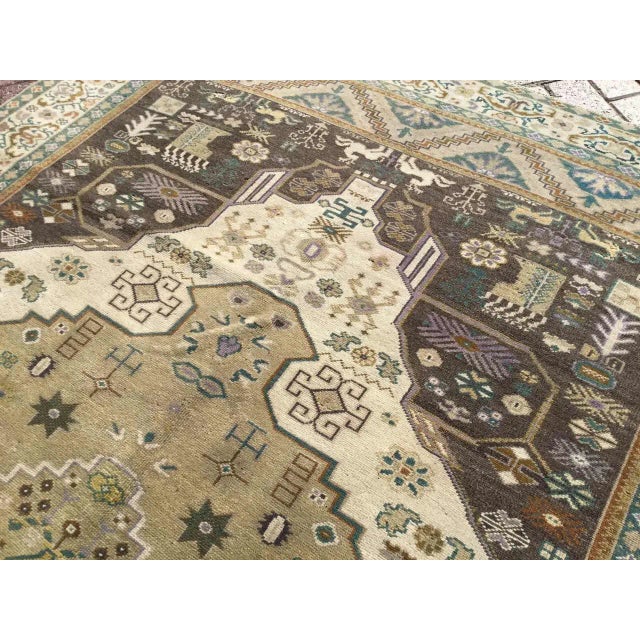 1950s Handmade Turkish Area Rug - 67" X 120" For Sale - Image 5 of 11