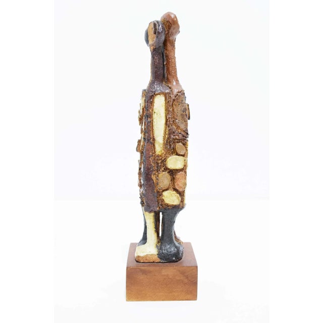 Mid-Century Modern 20th Century Signed Ceramic Figure Sculpture For Sale - Image 3 of 7