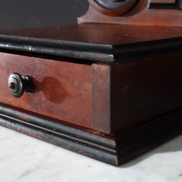 Antique Berkey & Gay School Victorian Walnut & Marble Dresser With Ebonized Trim, Attrbiuted For Sale - Image 11 of 14
