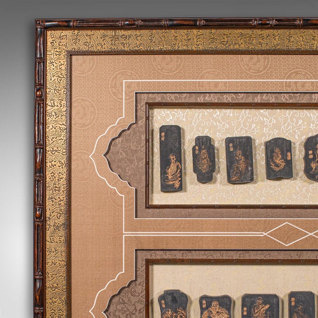 1900's Large Antique Ink Stone Display Set For Sale - Image 4 of 9