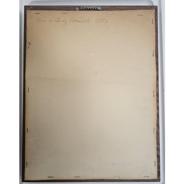 Norman Rockwell “Tea for Two” Framed Needlepoint, 1983 Oak & Gold Frame For Sale - Image 11 of 11