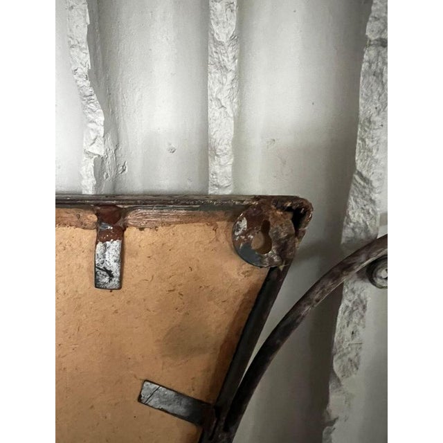 French Wrought Iron Mirror, 1950s For Sale - Image 9 of 11