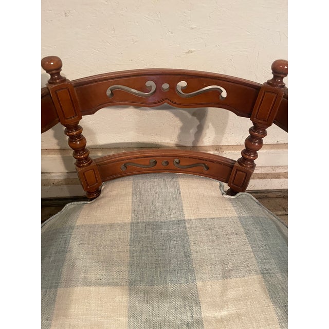 1950s French Armchair With Unique Carving. For Sale - Image 5 of 9