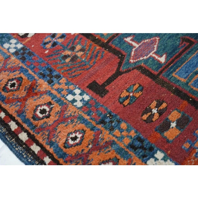 Textile Antique Heriz Runner 3'4'' x 14'4'' For Sale - Image 7 of 11