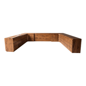1980s Modular Lacquer Laminate Waterfall Postmodern Full Bedroom Suite