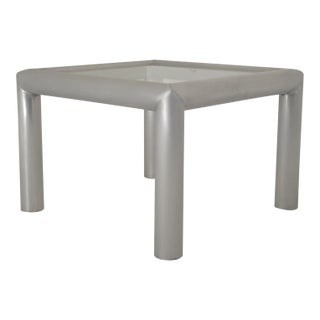 1960s Vintage Aluminum Side Table For Sale