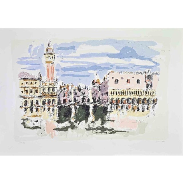 Lithograph hand colored realized by Franco Marzilli. Edition of 150. Hand signed and numbered in pencil. Very good...