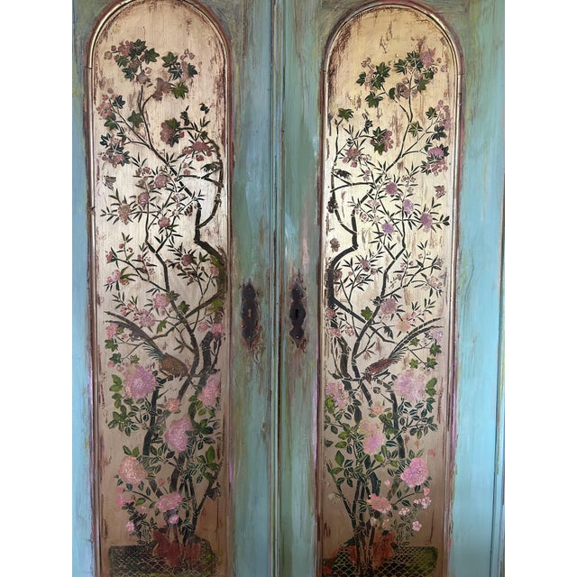 Vintage Armoire with Chinoiserie Panels, 1920s For Sale - Image 12 of 13