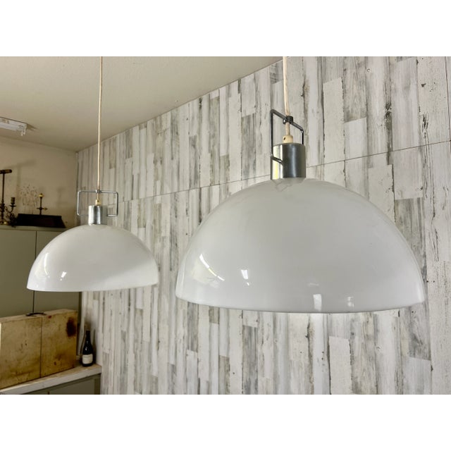 Lightolier Dome Pendants - a Pair For Sale - Image 9 of 12