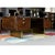 Art Deco 1970s Romweber Burl Wood and Gold Trim Executive Desk With Filing Drawers For Sale - Image 3 of 18