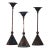 Set of Three Bronze Candlesticks by Christian De Beaumont, France, 1980s For Sale