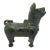 Chinese Green Glazed Dog Han Style Pottery Tomb Guardian Sculpture For Sale