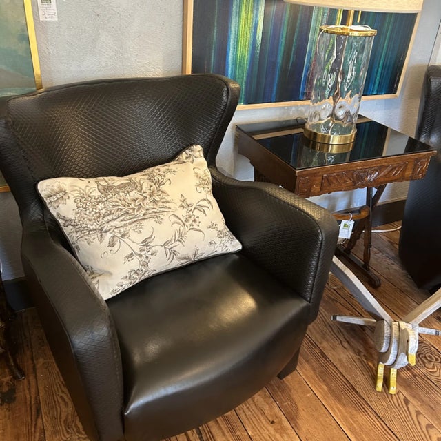 Brunschwig & Fils Autumn Promenade Brunschwig Charcoal Document Print Decorative Pillow With Down/Feather Insert For Sale - Image 4 of 4