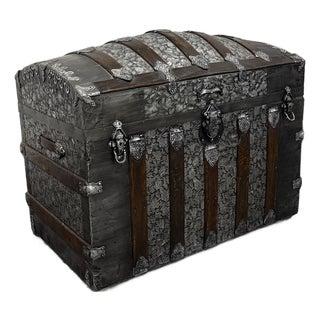 Dome Top Steamer Trunk, 19th Century For Sale