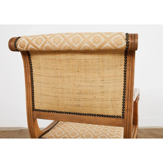 Set of Eight English Regency Style Dining Armchairs For Sale - Image 10 of 13