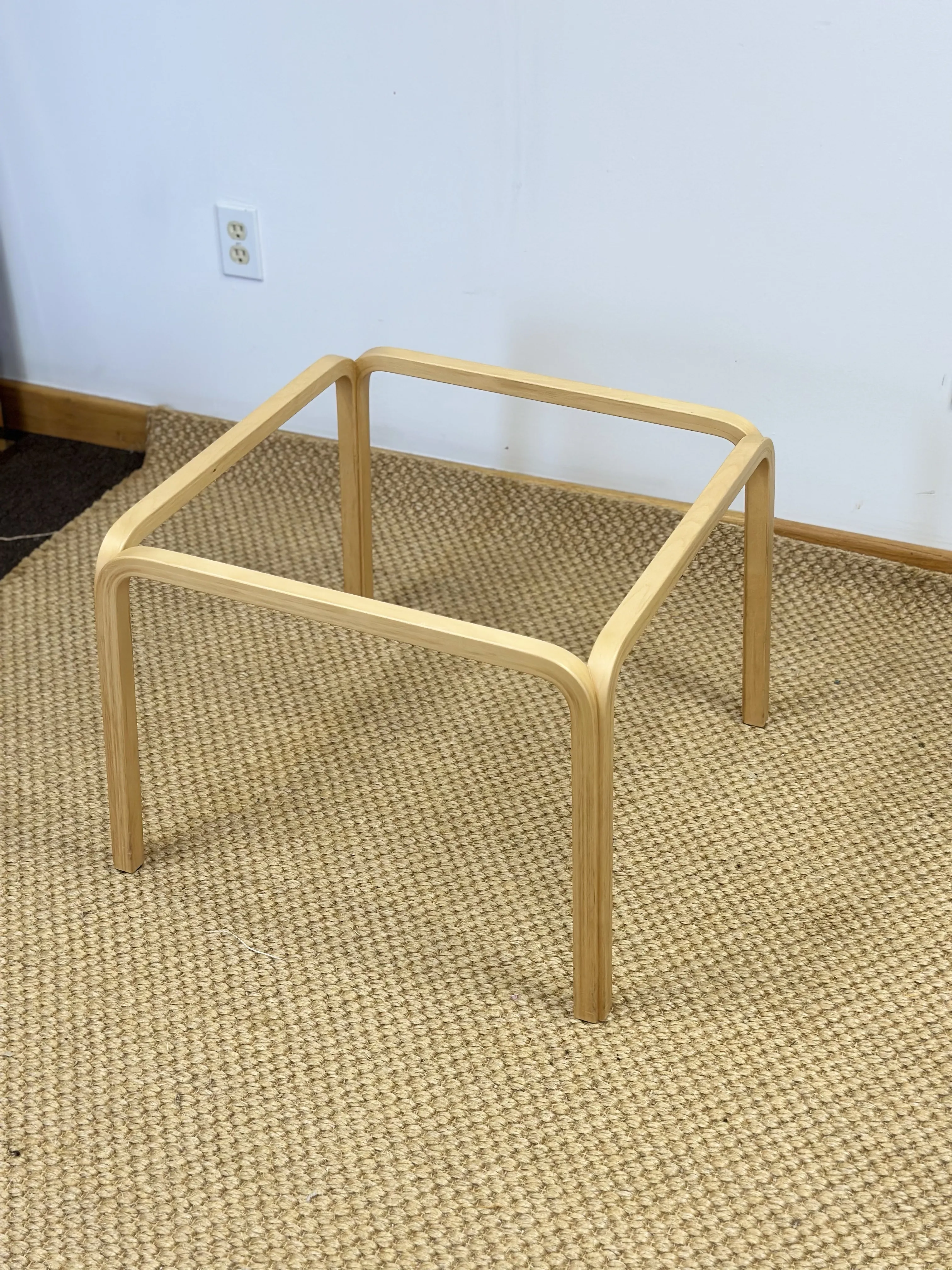 Alvar Aalto Scandinavian Y805 Birch Plywood and Glass Rectangular