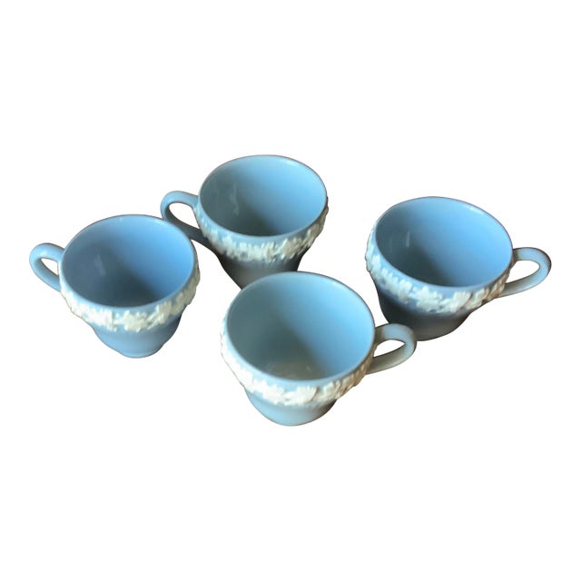 1950s Wedgwood Queen’s Ware “Lavender & Cream” Demitasse Cups - Set of 4 For Sale