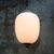 Aged Brass and White Mat Opaline Glass Pendant Light For Sale - Image 3 of 9