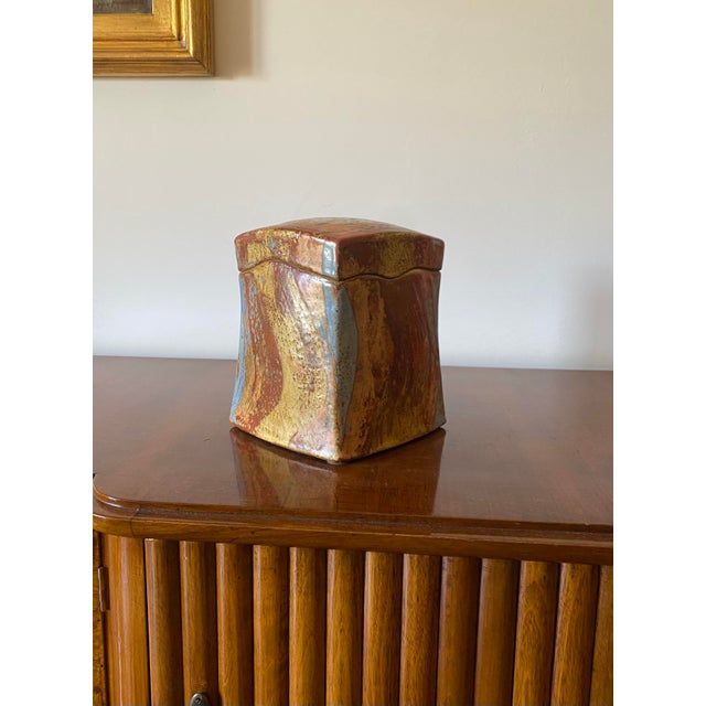 1960s Mid-Century Blue Earthenware Vase, France, 1960s For Sale - Image 5 of 18