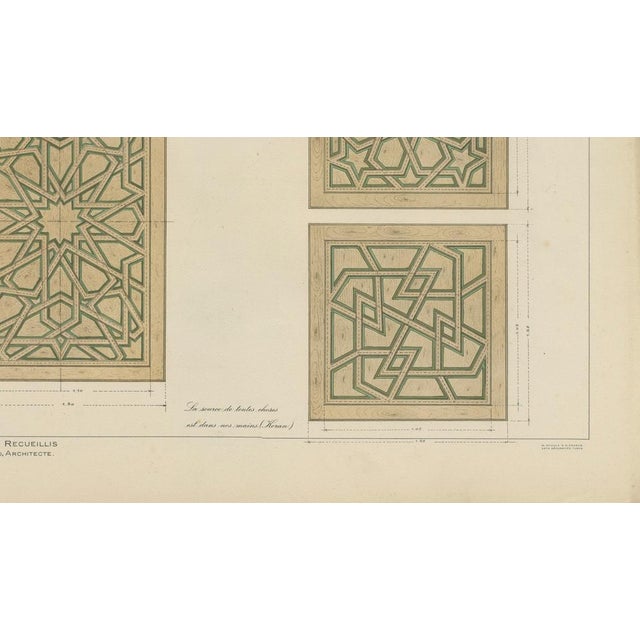 Alexandre M. Raymond, Islamic Woodwork Designs, 1924, Paper For Sale - Image 6 of 9