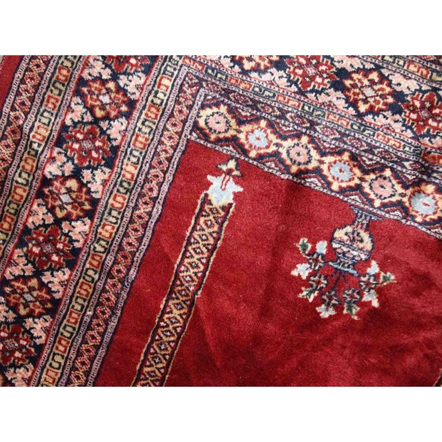 1960s 1960s Handmade Vintage Pakistani Lahore Prayer Rug 3' X 5.8' For Sale - Image 5 of 10