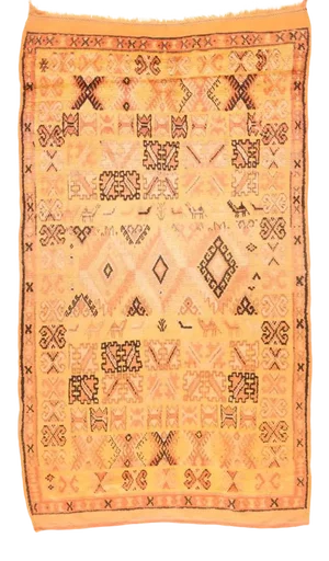 1920s Antique Handmade Marakesh Moroccan Rug- 4′10″ × 8′9″