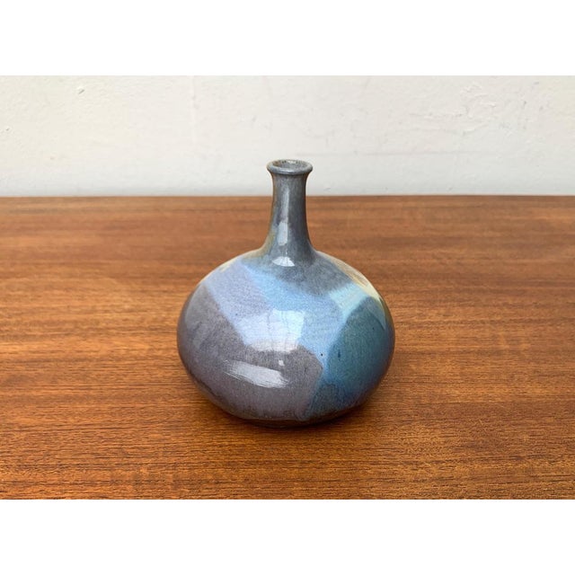 Blue Mid-Century German Studio Pottery Vase by Janne Reckert-Cordua, 1960s For Sale - Image 8 of 16
