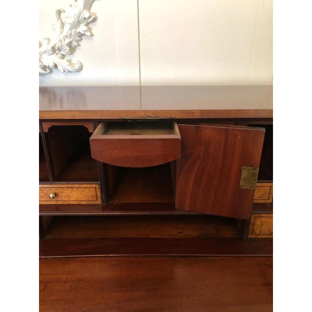 Antique George III Mahogany Bureau For Sale - Image 6 of 15