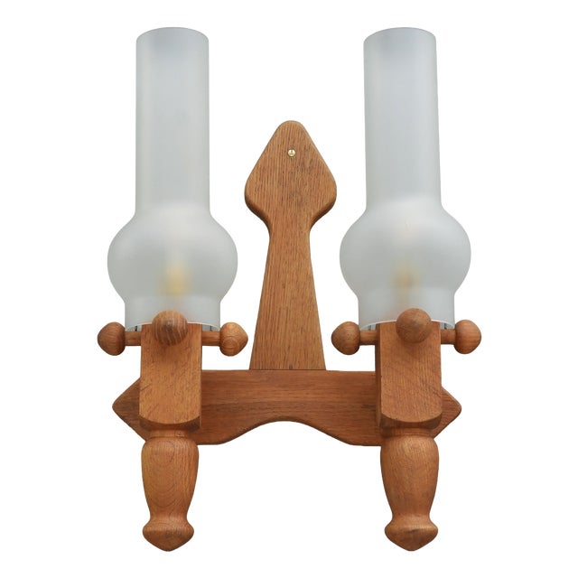 Large Double Wall Light from Guillerme Et Chambron, 1970 For Sale