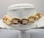 1990s Vintage 1992 Signed Napier Goldtone Smooth & Textured Link Collar Necklace For Sale - Image 5 of 10
