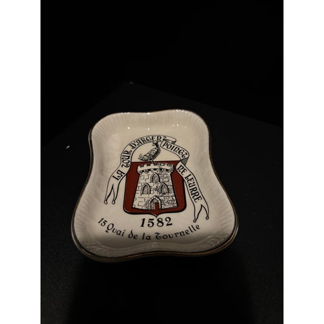 1950s Porcelain Vide-Poches by La Tour d'Argent X Manufacture De Longchamp, 4"x3" For Sale - Image 5 of 6