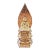 Japanese Carved Wood Buddha With Gold Leaf & Black Lacquer Mid-20th Century For Sale