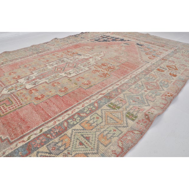 1970s Oushak Turkish Area Rug For Sale - Image 10 of 10
