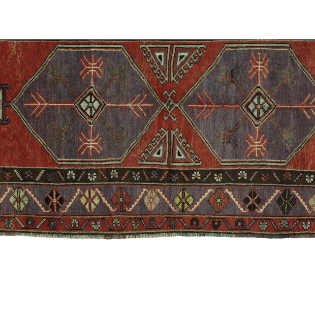 1960s Vintage Turkish Oushak Rug - 4′1″ × 9′9″ For Sale - Image 4 of 6