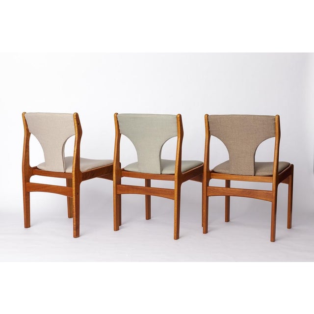 Brown Vintage Modern Danish Teak Dining Chairs by Erik Buch for Uldum, 1960s, Set of 6 For Sale - Image 8 of 10