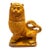 Signed 19th Century Glazed Terracotta Lion Covered Vessel For Sale