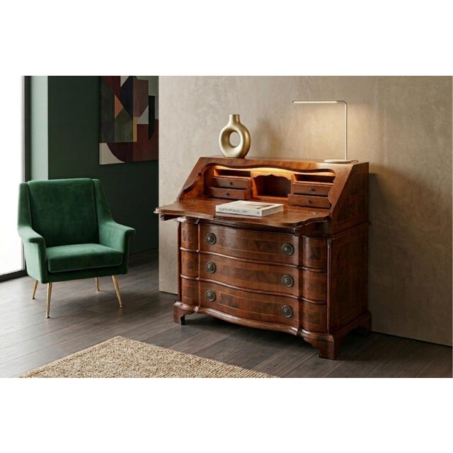 An authentic 1950s drop-leaf desk, a timeless design piece, perfect for those seeking a touch of vintage elegance in their...