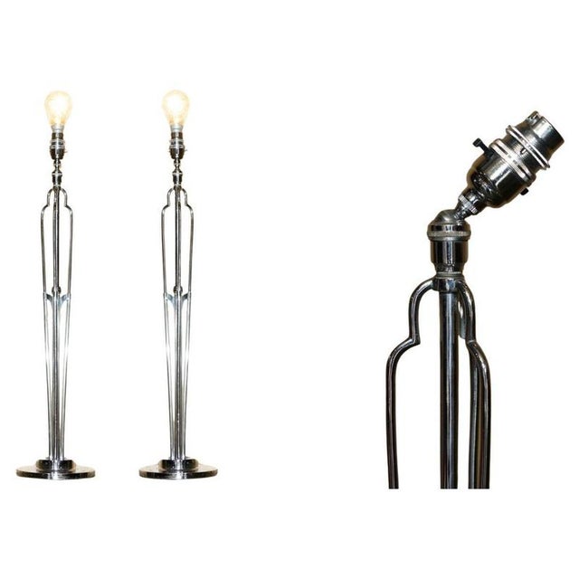 Articulated Elsie Roberts Oswald Partridge Milne Table Lamps, 1930s, Set of 2 For Sale - Image 11 of 11