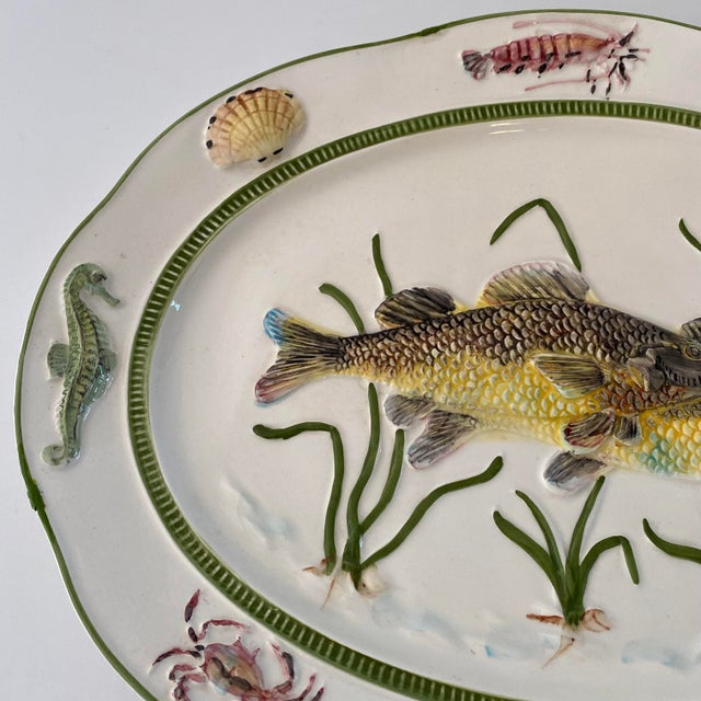 Brazillian Hand Painted Fish Platter Chairish